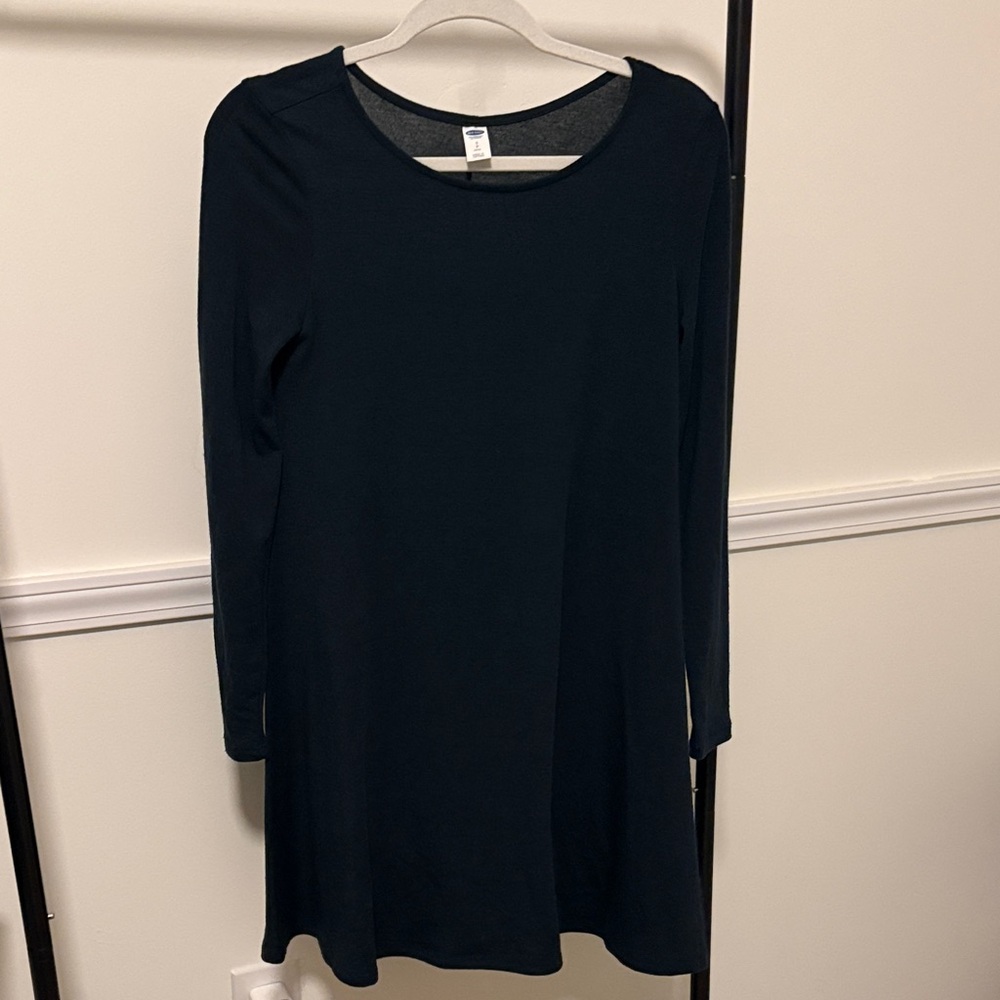 Old Navy Classic Deep Green Long Sleeve Dress